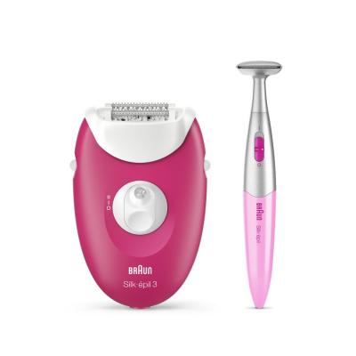 Braun Silk-epil 3 SE3420 Epilator | Bikini Trimmer | Raspberry Pink Color 220 volts NOT FOR USA